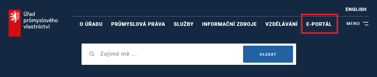 E-portál ÚPV: krok 1.